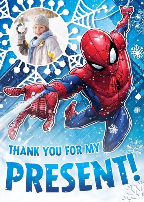 Spiderman card - christmas - Thank you for my present!