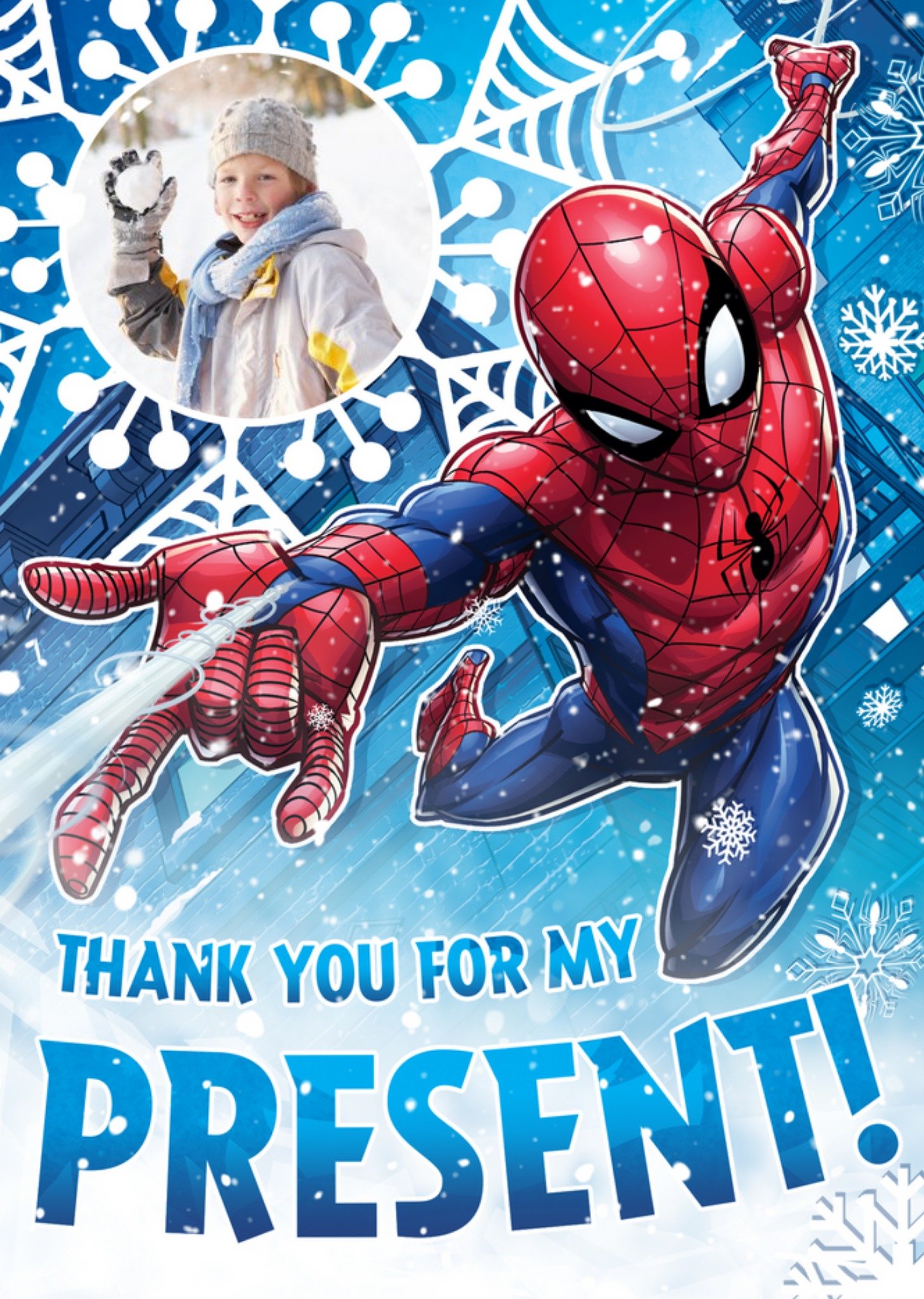 Disney Spiderman Card - Christmas - Thank You For My Present Ecard