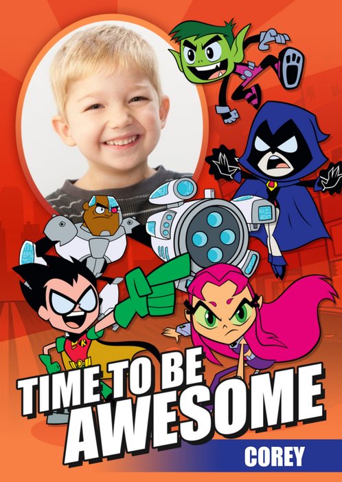 Teen Titans Go Photo Upload Birthday Card