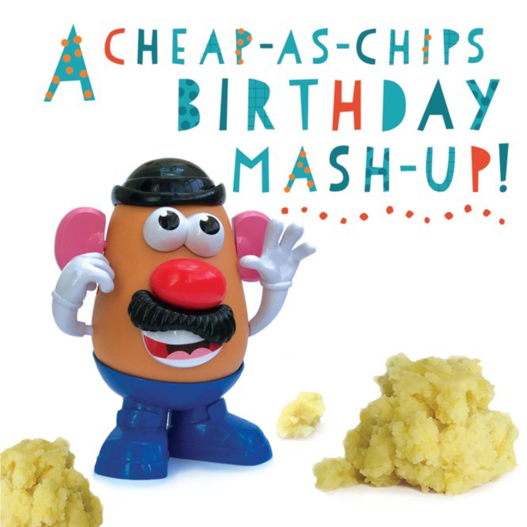 Toy Story Funny Birthday Card - A Cheap-As-Chips - Mr Potato Head, Square
