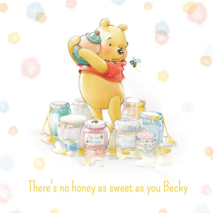 Disney Winnie The Pooh There's No Honey Sweet As You Personalised Card