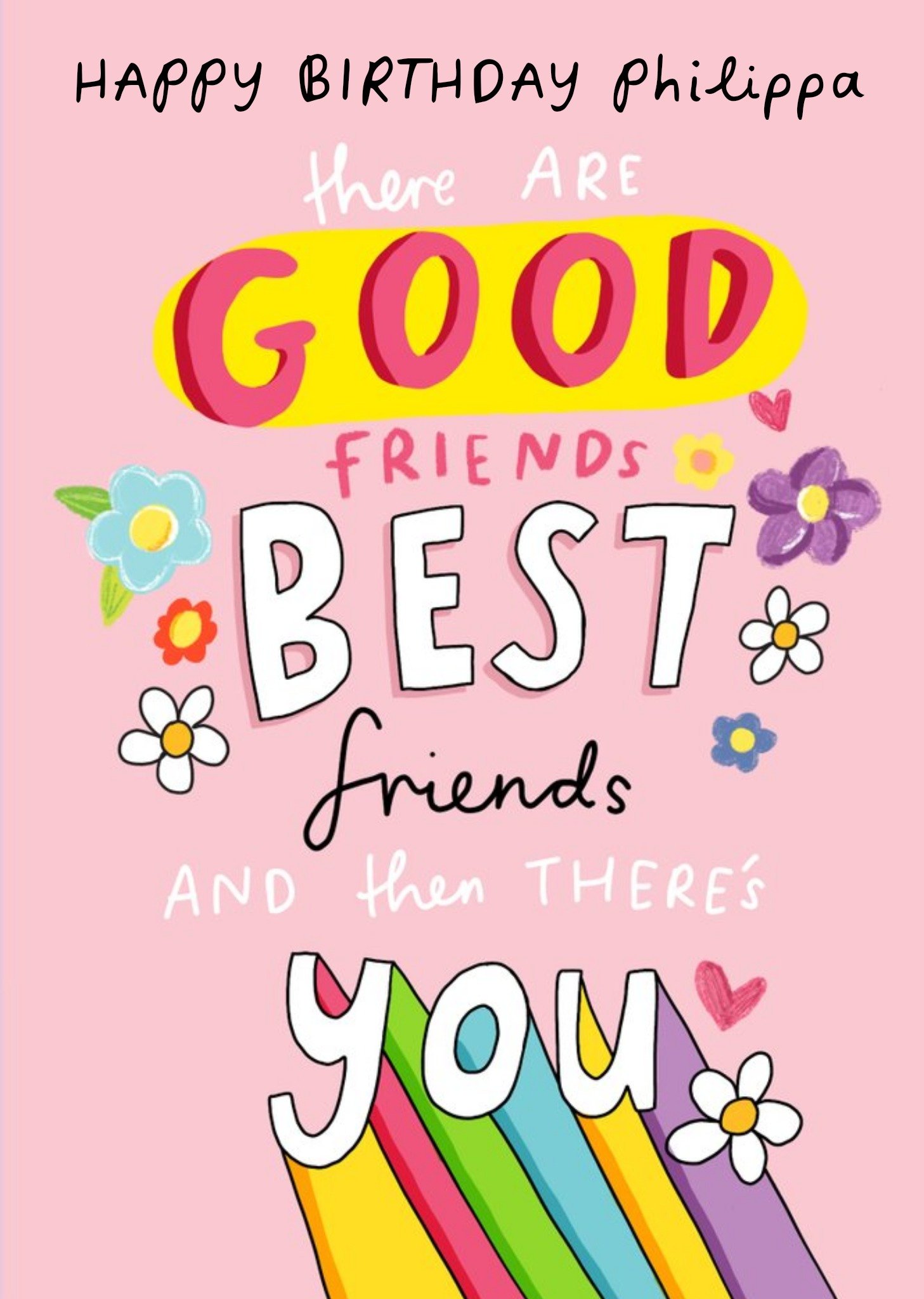Moonpig Emily Coxhead The Happy News Good Friend Best Friends Birthday Card, Large