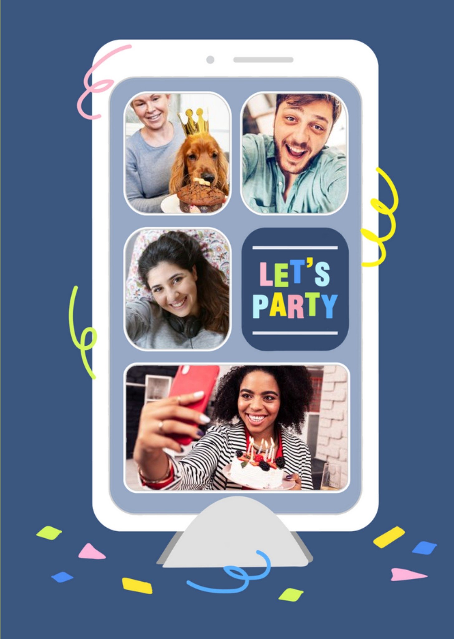 Topical Isolation Facetime Let's Party Photo Upload Birthday Card Ecard