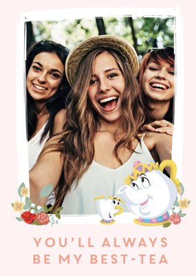 birthday card - female friend - Disney - Beauty and the Beast - best friend - photo upload