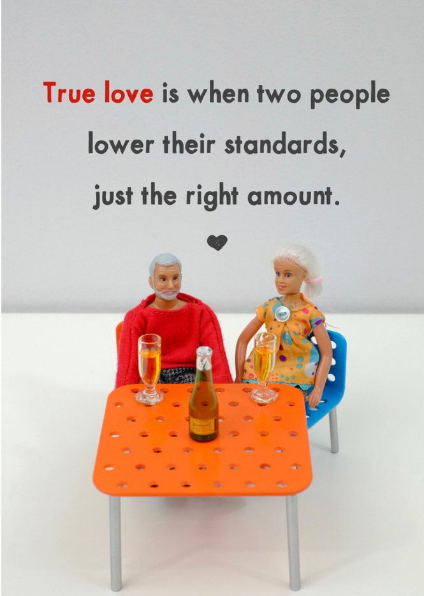 Bold And Bright Funny Dolls Funny True Love Standards Card, Large