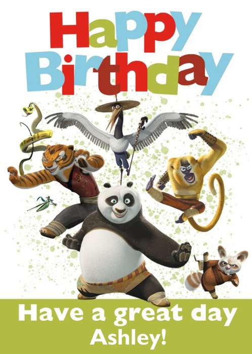 Kung Fu Panda Characters Birthday Card