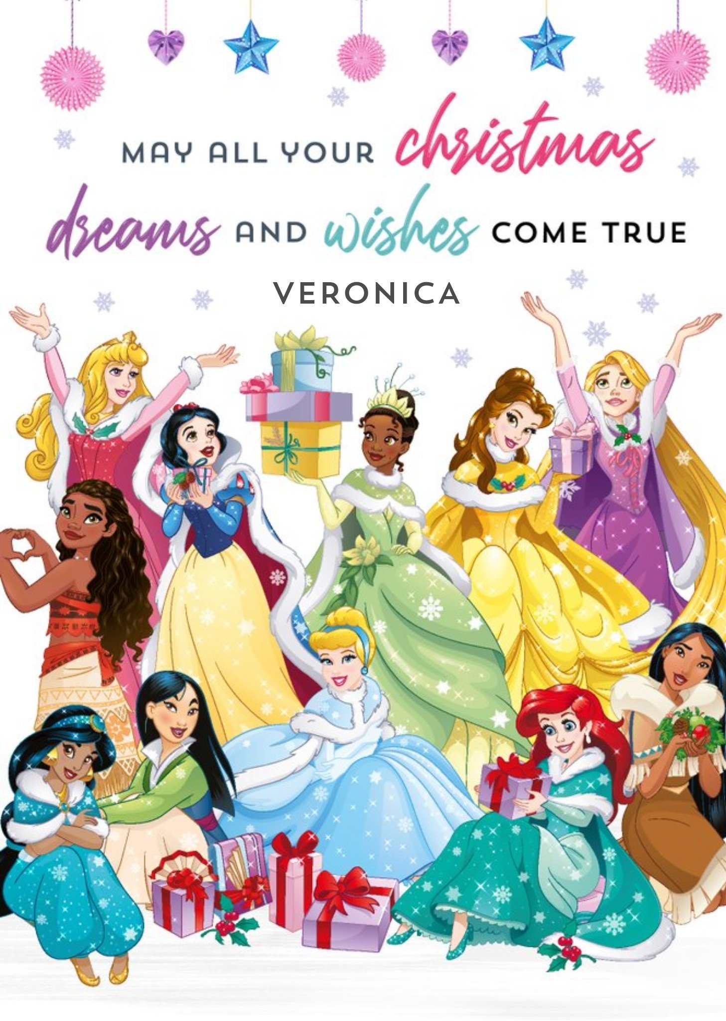Disney Princesses Christmas Dreams And Wishes Card, Large