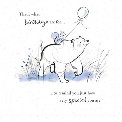 Bear and Squirrel Birthday Card