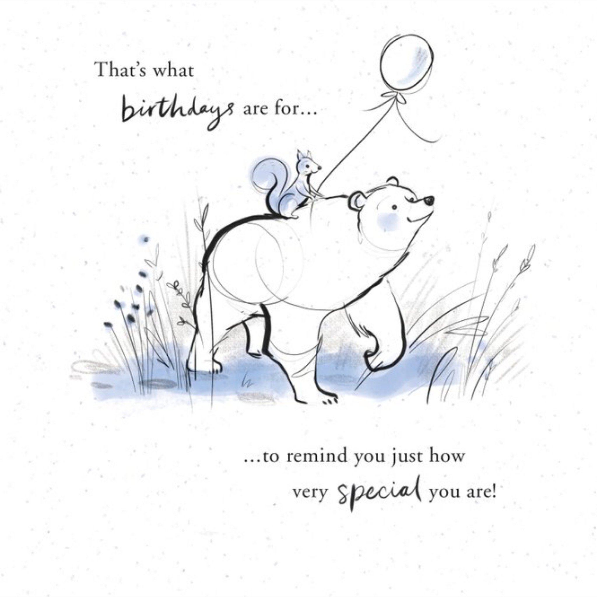 Moonpig Bear And Squirrel Birthday Card, Large