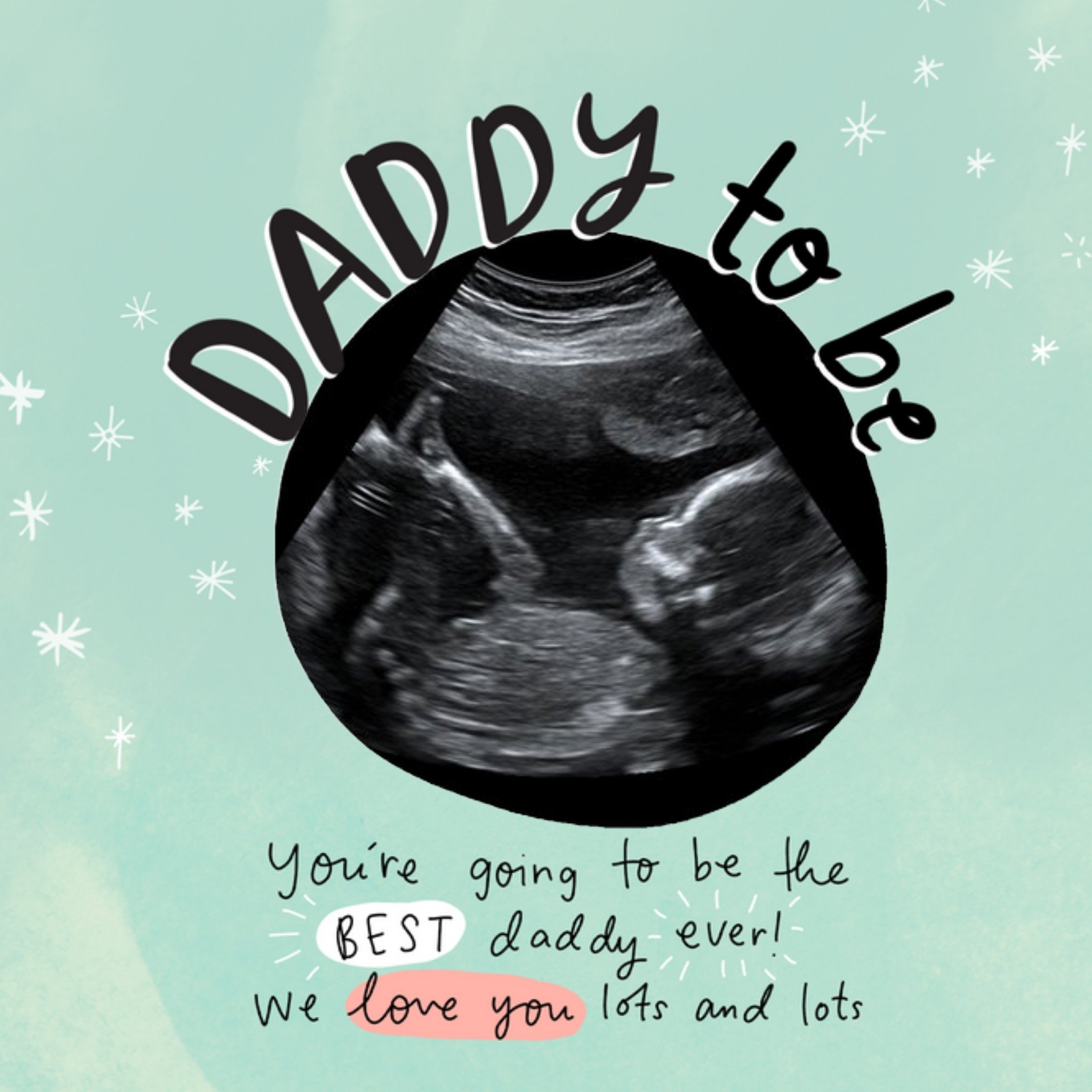 The Happy News Daddy-To-Be Photo Upload Father's Day Card, Square