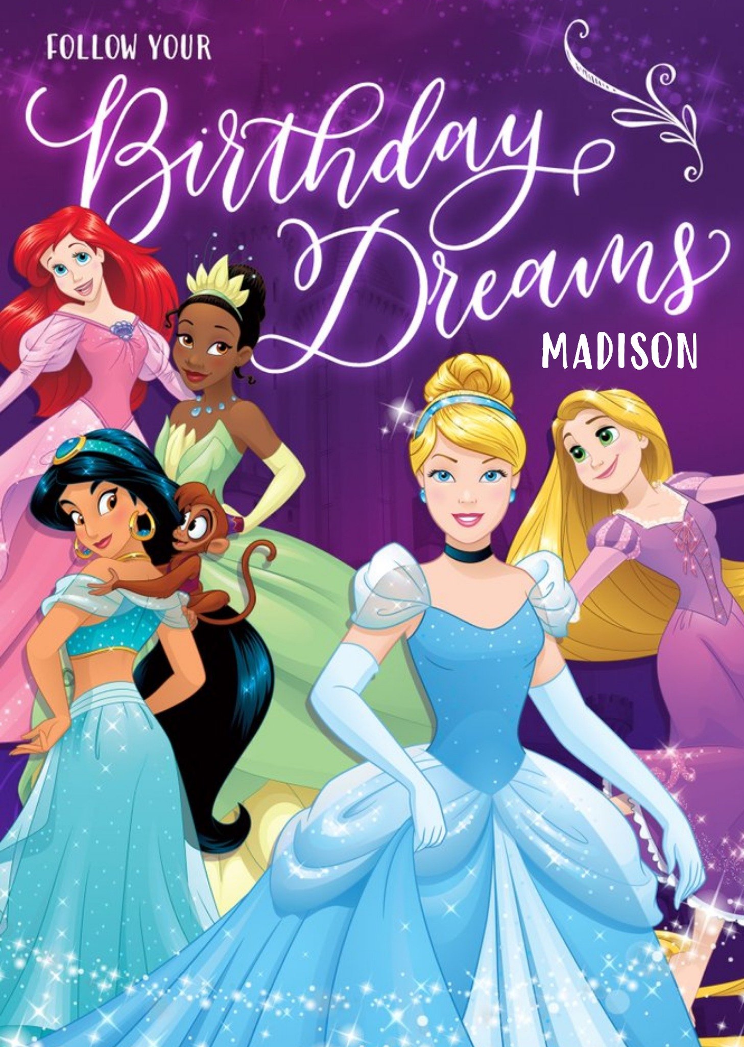 Disney Princess Follow Your Birthday Dreams Card Ecard