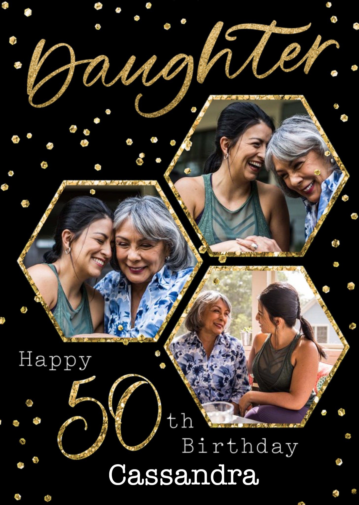 Moonpig Daughter's 50th Photo Upload Birthday Card Ecard