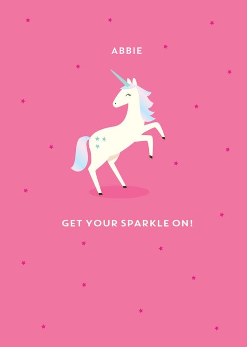 Unicorn Sparkle On Birthday Card