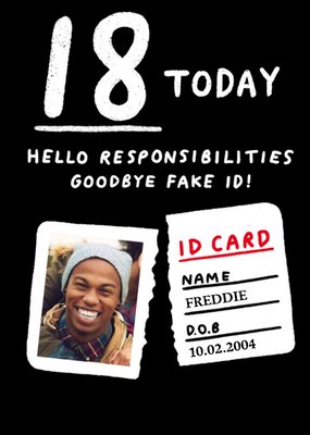 Humorous Goodbye Fake I.D. 18th Birthday Card