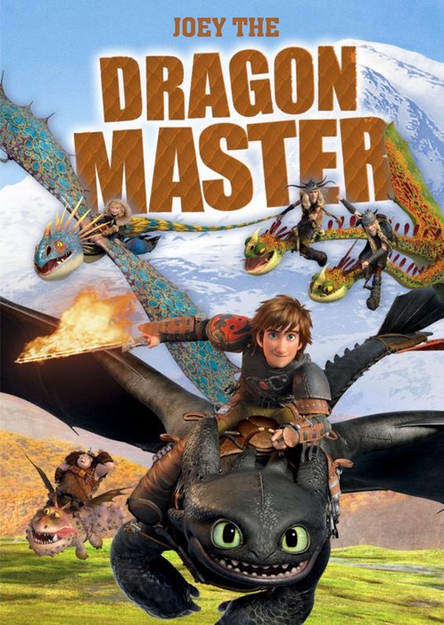 Birthday card - How to train your Dragon - Dragon master