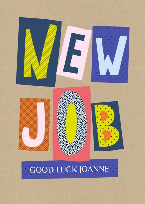 Personalised Good Luck With You New Job Card
