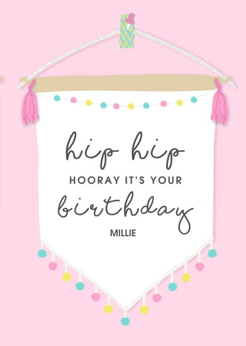 Birthday Card - Hip Hip Hooray