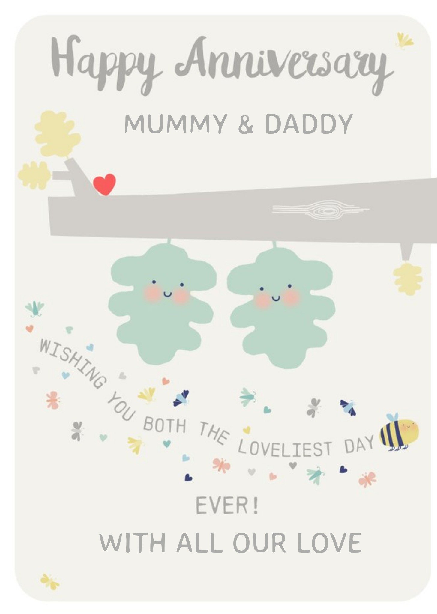 Little Acorns Wishing You Both The Lovliest Day Anniversary Card Ecard