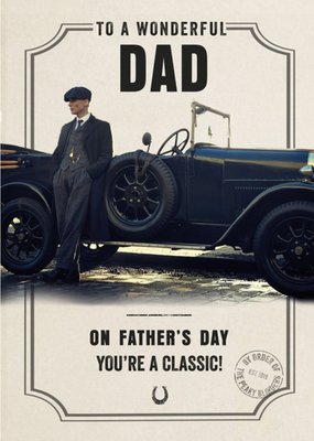 Peaky Blinders To A Woderful Dad On Fathers Day Card