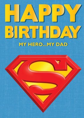 Superman Logo Personalised Happy Birthday Card For Dad