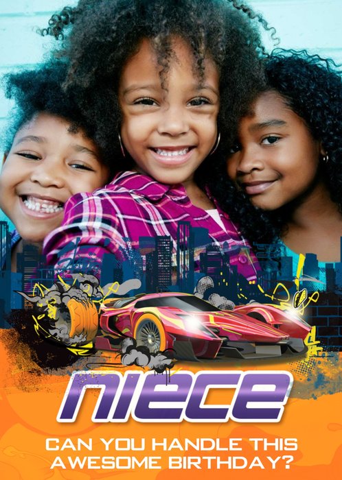 Fast And Furious Spy Racers Niece Photo Upload Birthday Card