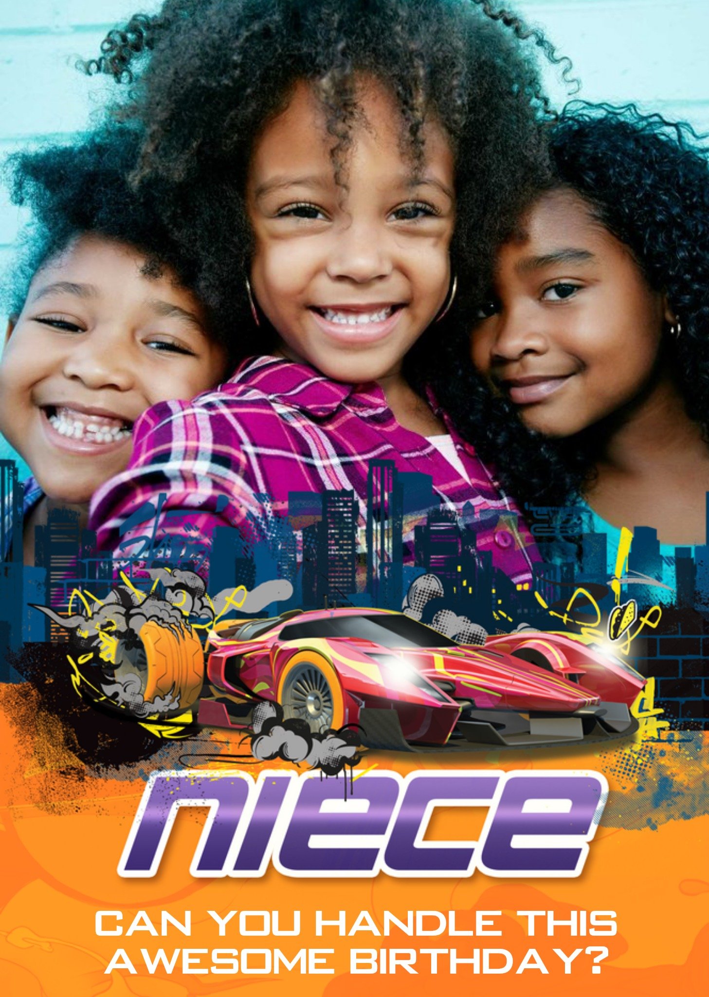 Fast And Furious Spy Racers Niece Photo Upload Birthday Card Ecard