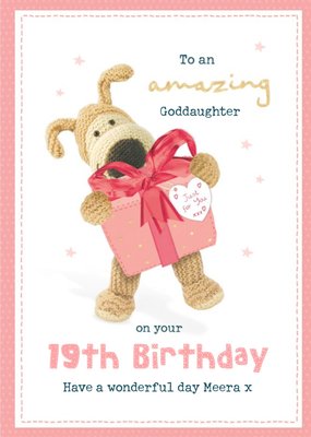 Boofle Amazing Goddaughter 19th Birthday Card
