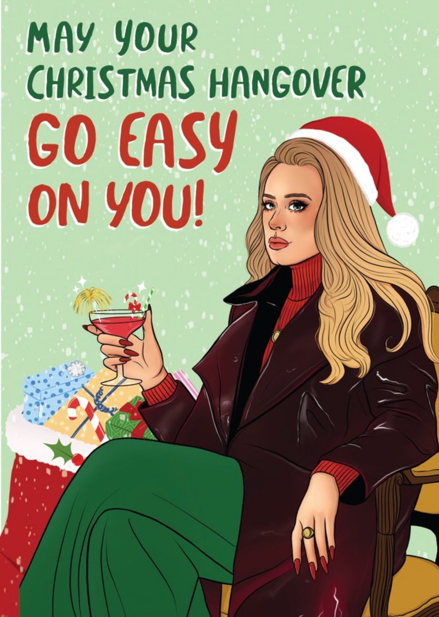 The London Studio Adele Go Easy On You Christmas Card Ecard