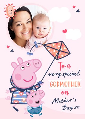 Peppa Pig To A Special Godmother Mother's Day Photo Card