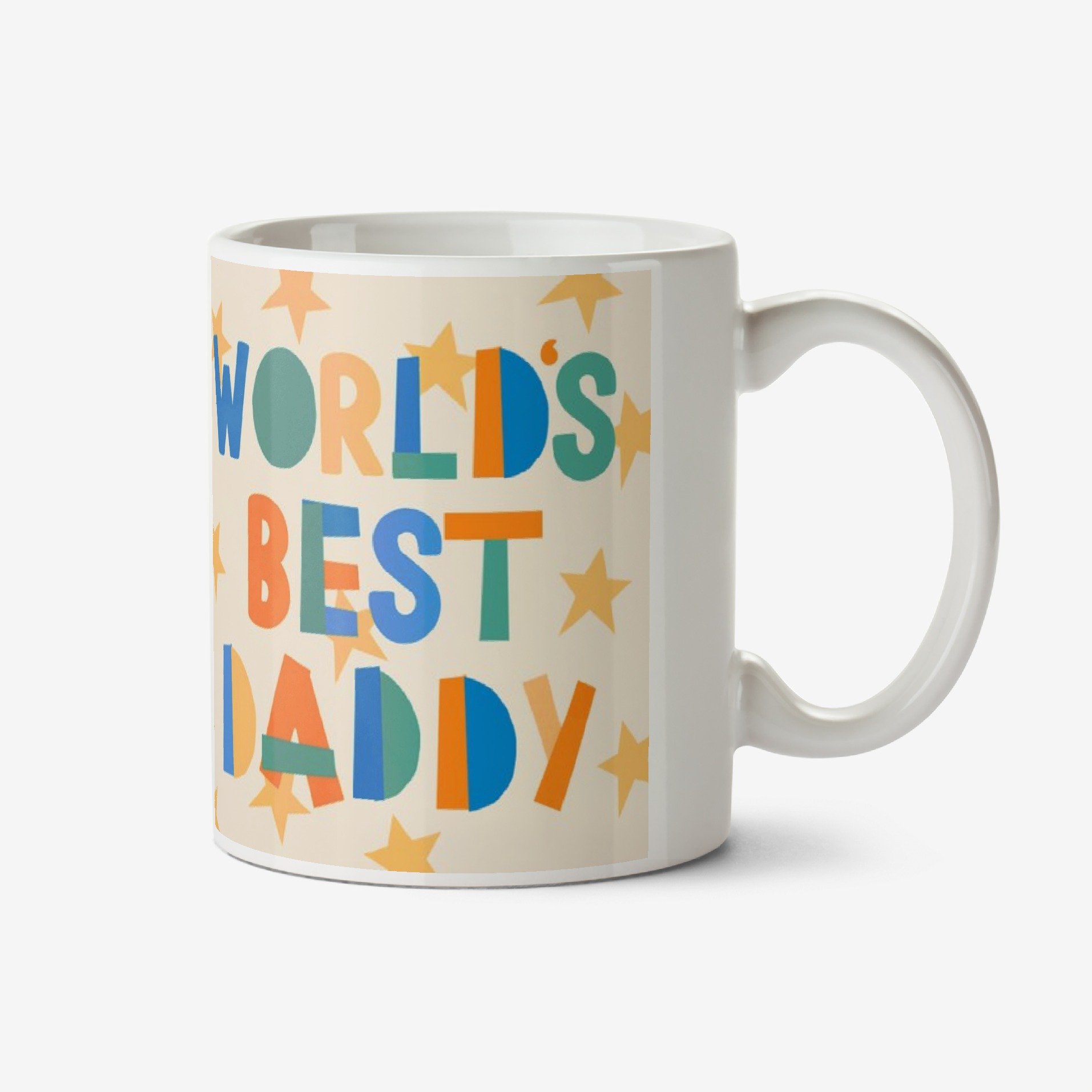 Moonpig World's Best Daddy Bright Star Patterned Mug Ceramic Mug