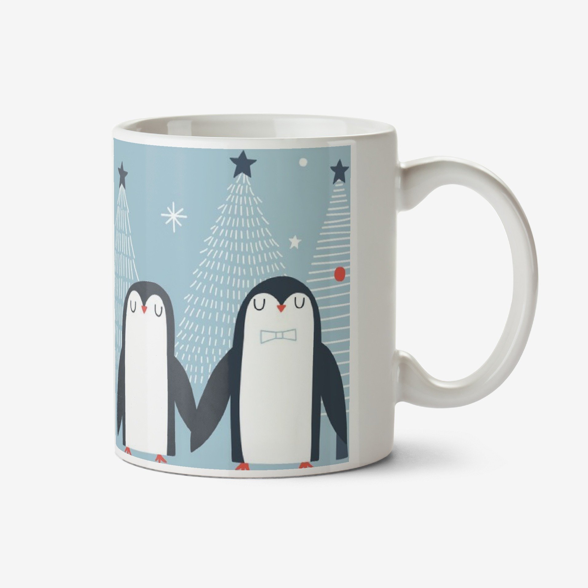 Moonpig Pair Of Penguins Christmas Mug Ceramic Mug