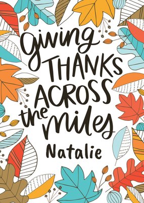 Giving Thanks Across The Miles Card