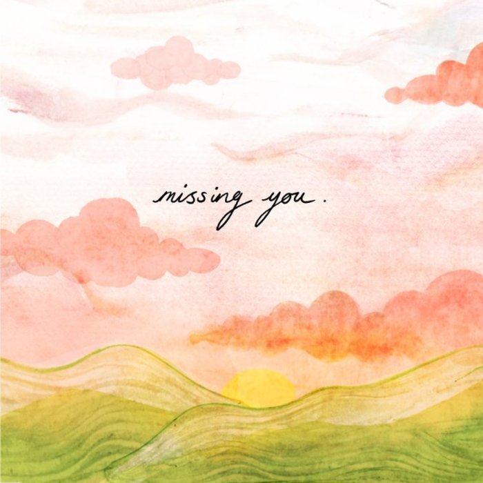 Katie Hickey Illustrated Landscape Missing Travel You Arty Card