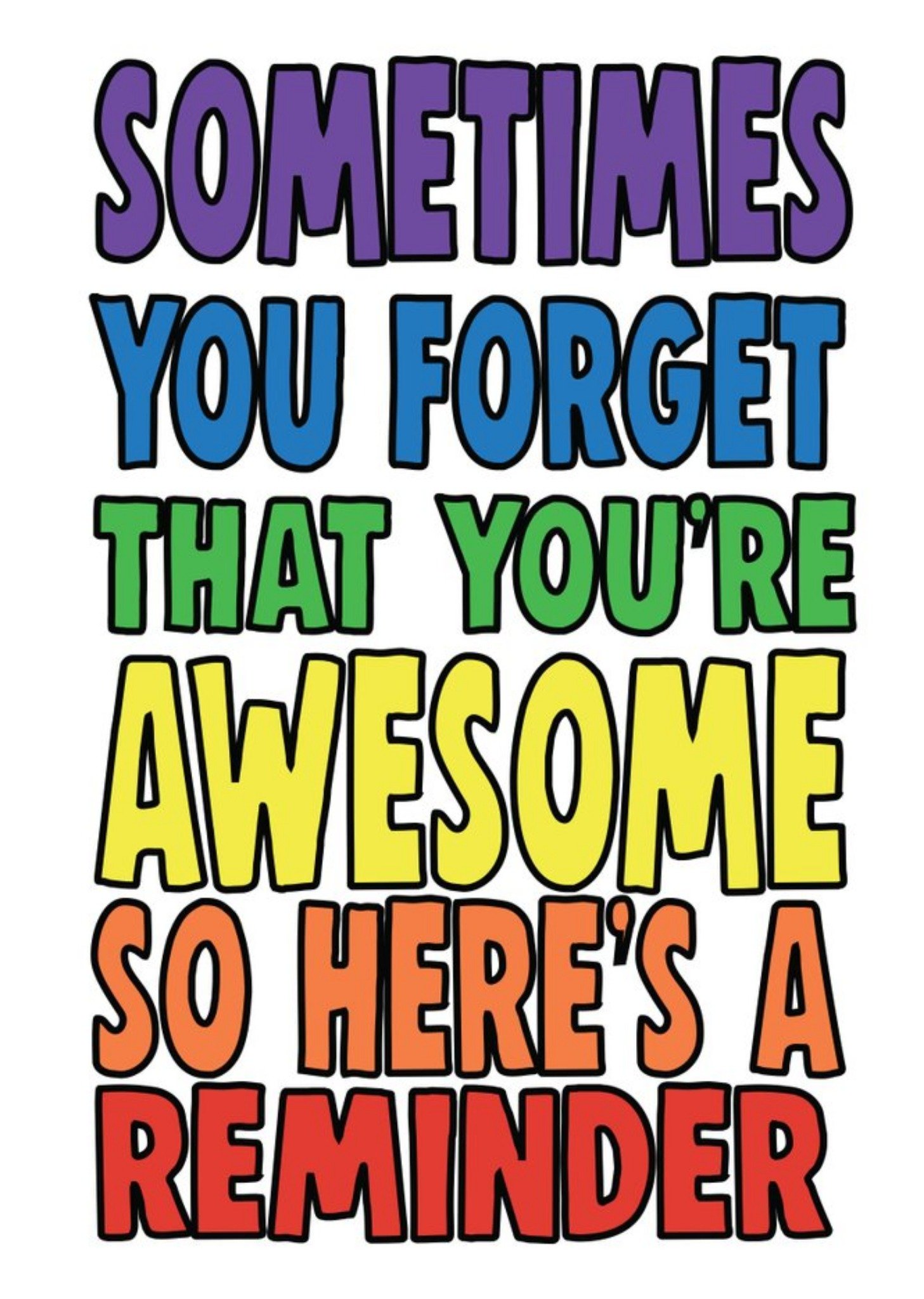 Moonpig Funny Cheeky Chops Sometimes You Forget That Youre Awesome Card, Large