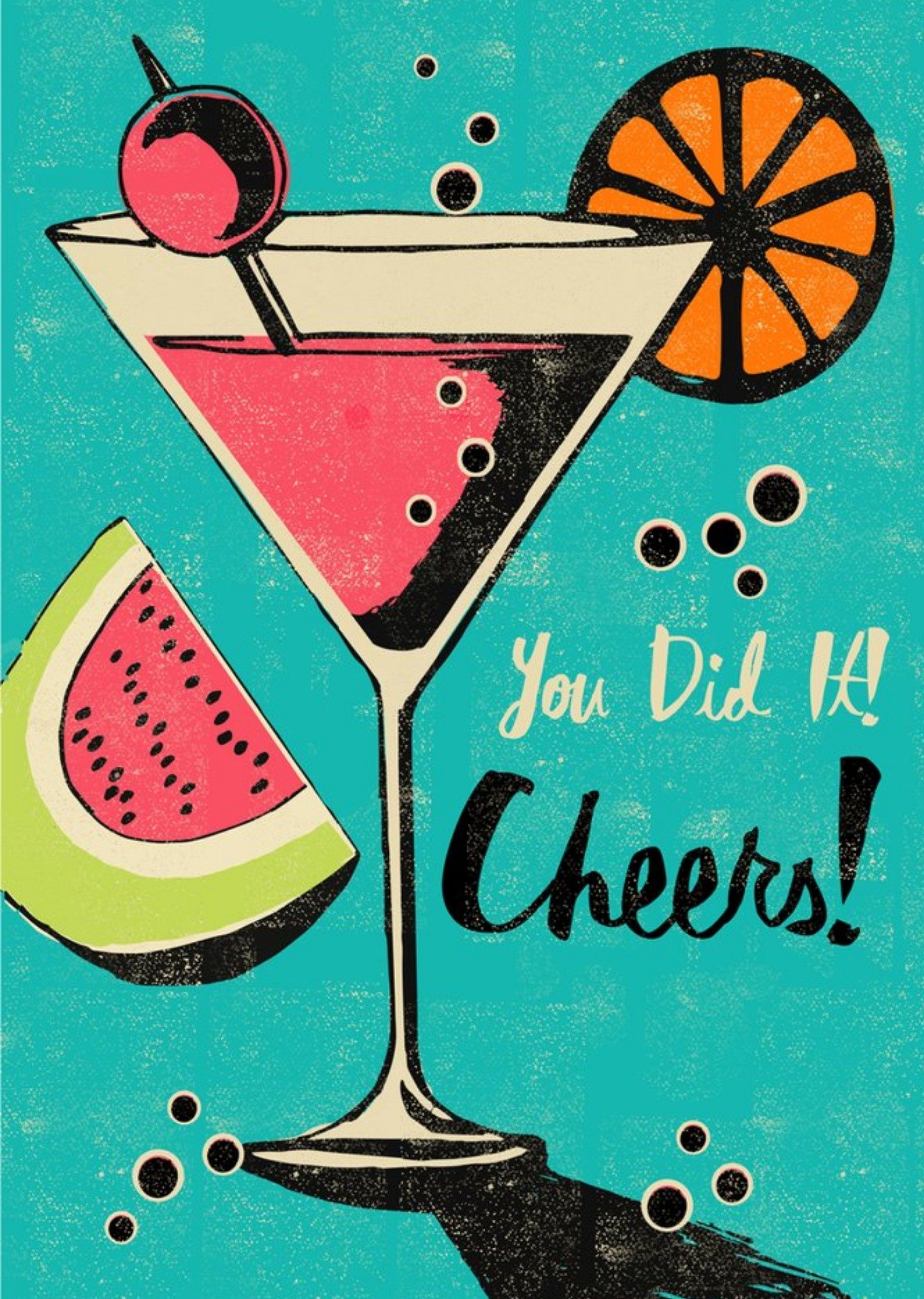 Cocktail You Did It Cheers Congratulations Card Ecard