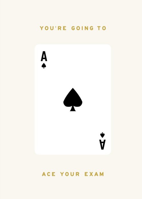 Ace of Spades Exams Good Luck Card