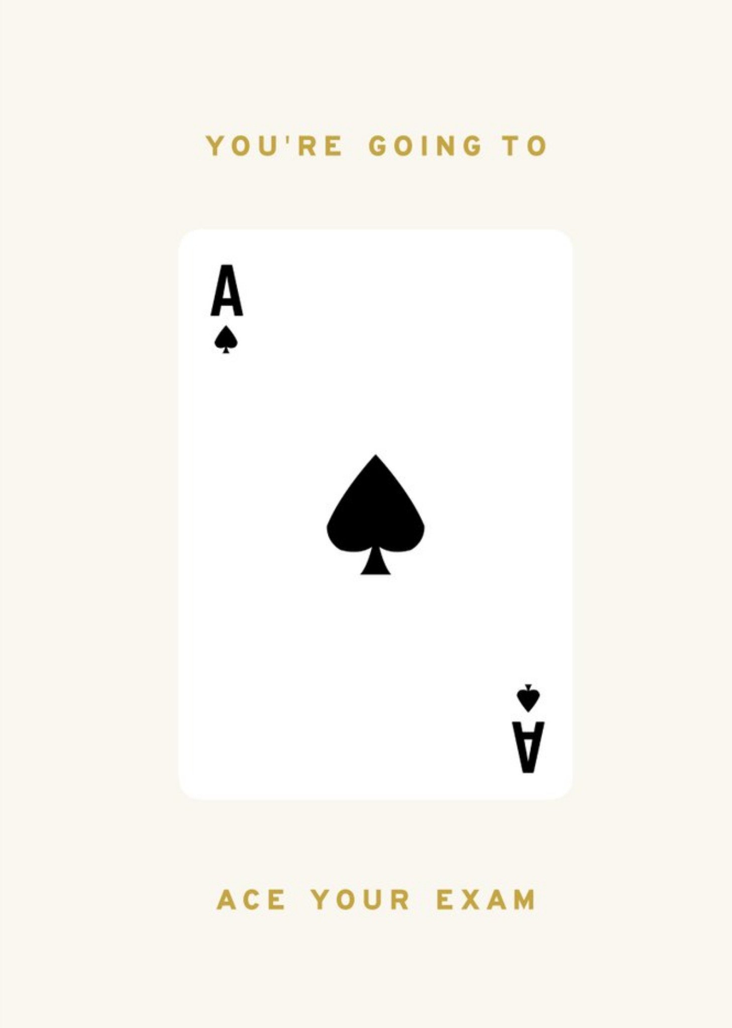 Ace Of Spades Exams Good Luck Card