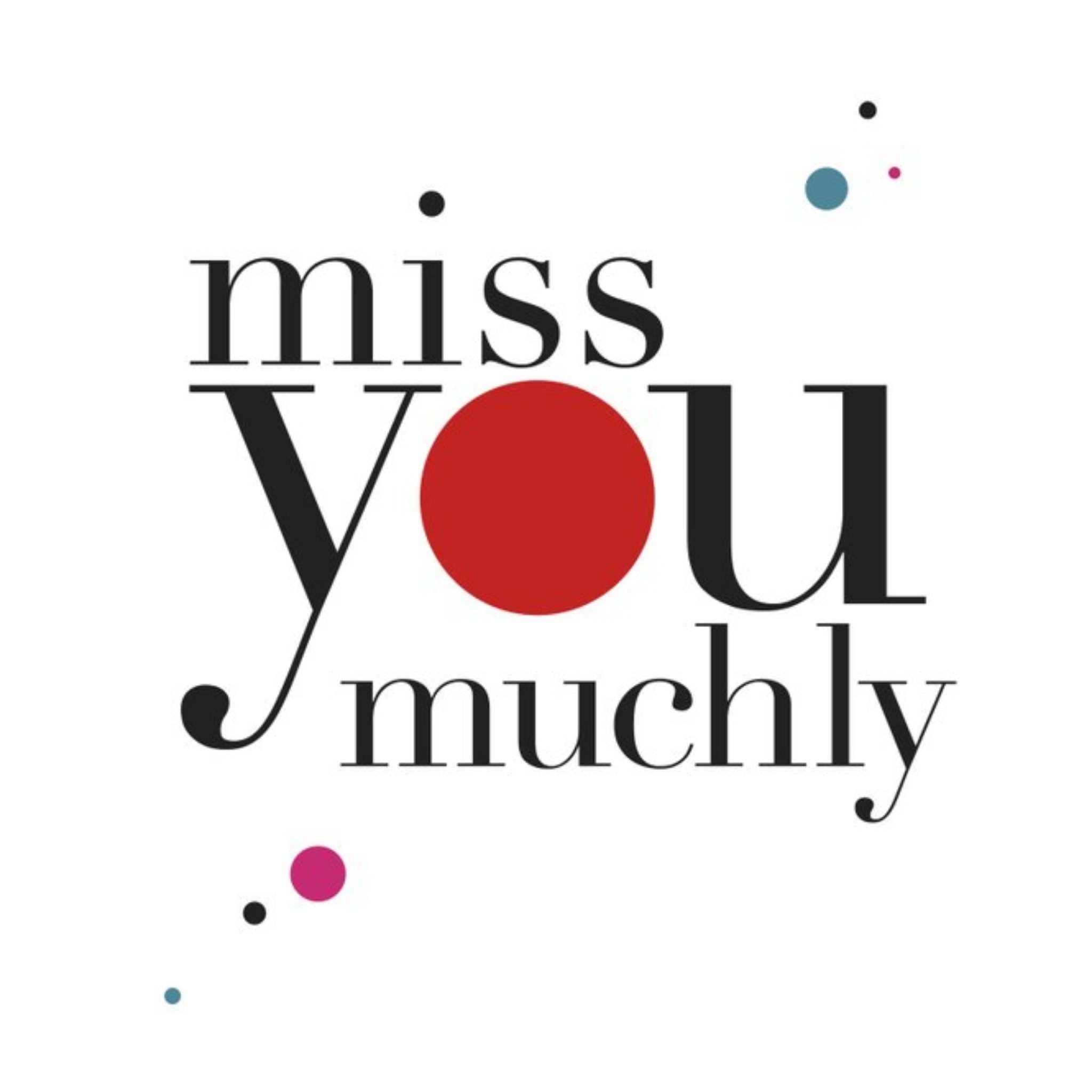 Moonpig Miss You Muchly Card, Large