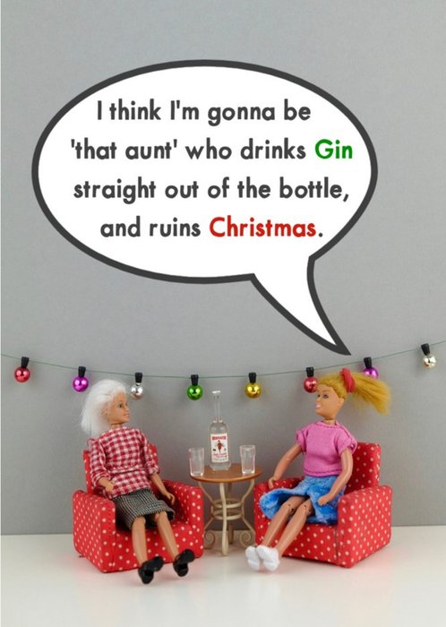 Funny Dolls The Aunt Christmas Card