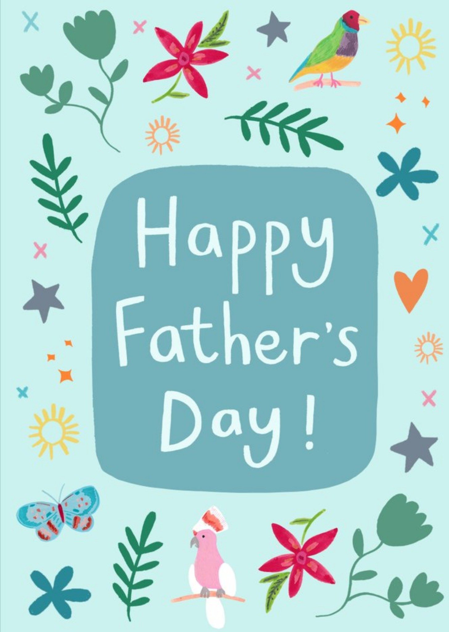 Stella Isaac Illustration Floral Fathers Day Card Ecard