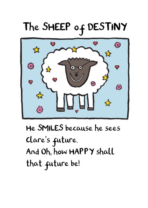 Personalised The Sheep Of Destiny Card