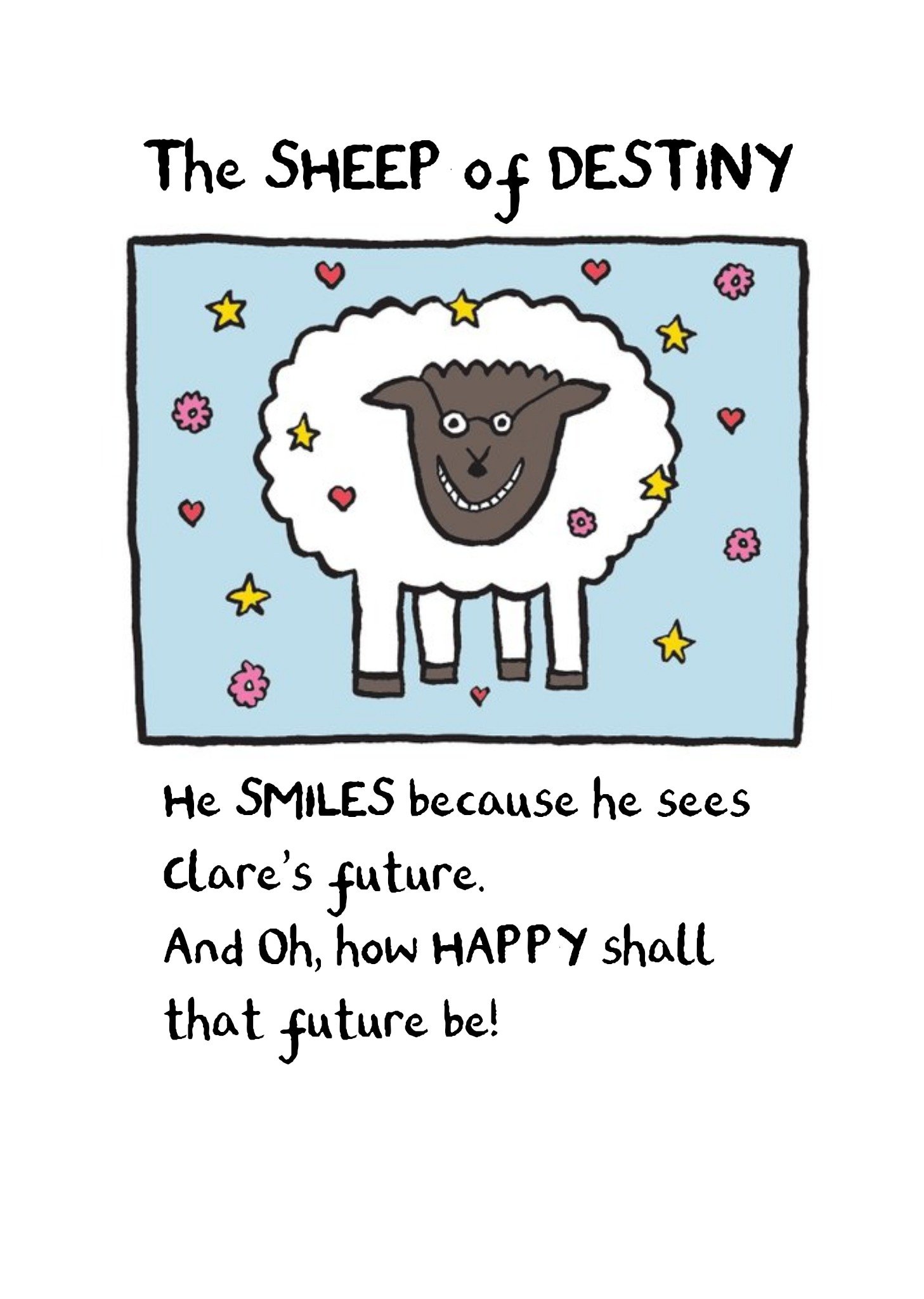 Moonpig Personalised The Sheep Of Destiny Card, Large