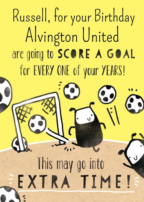Deeply Sheeply Score A Goal Birthday Card