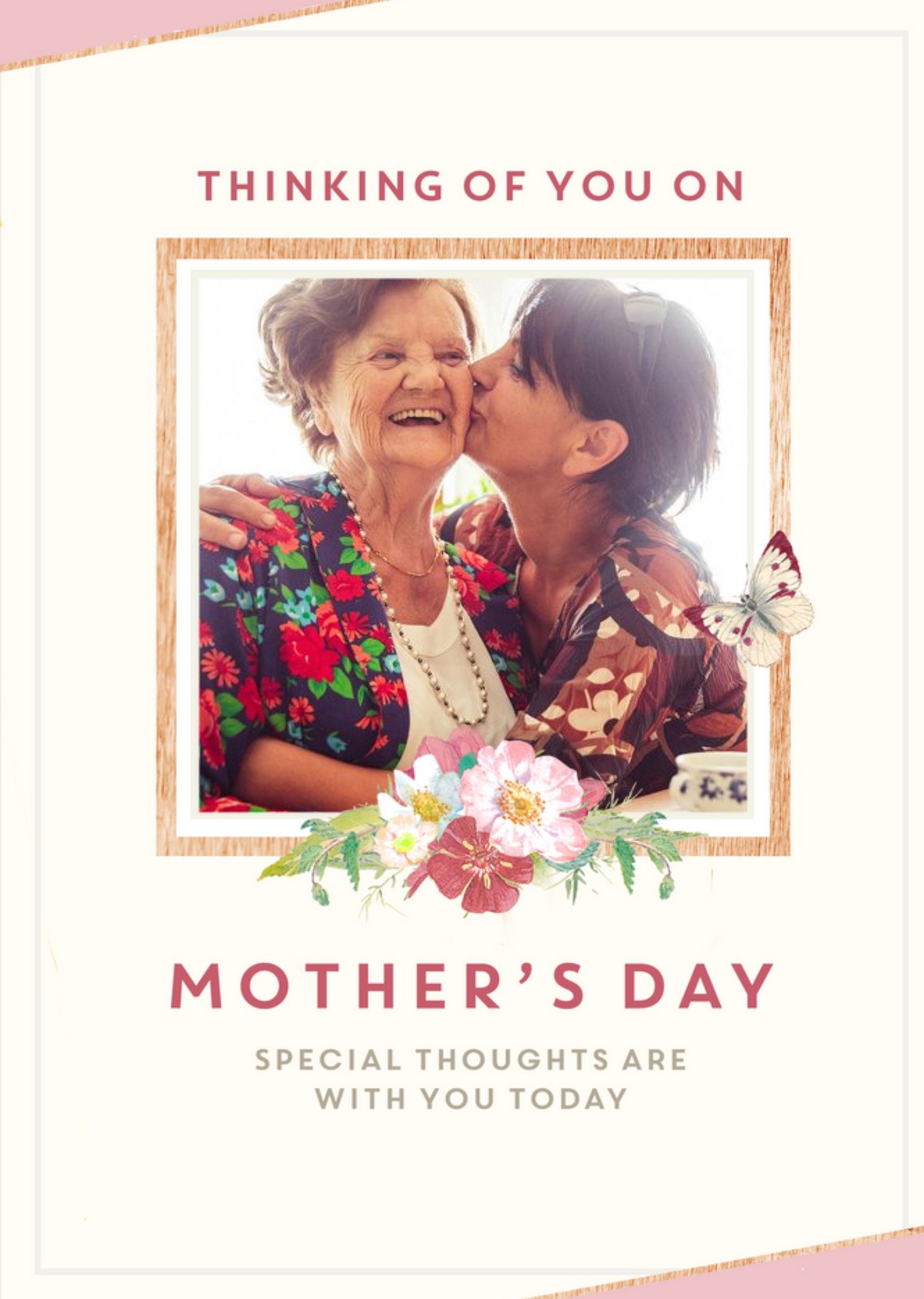 Edwardian Lady Thinking Of You On Mother's Day Photo Upload Card Ecard