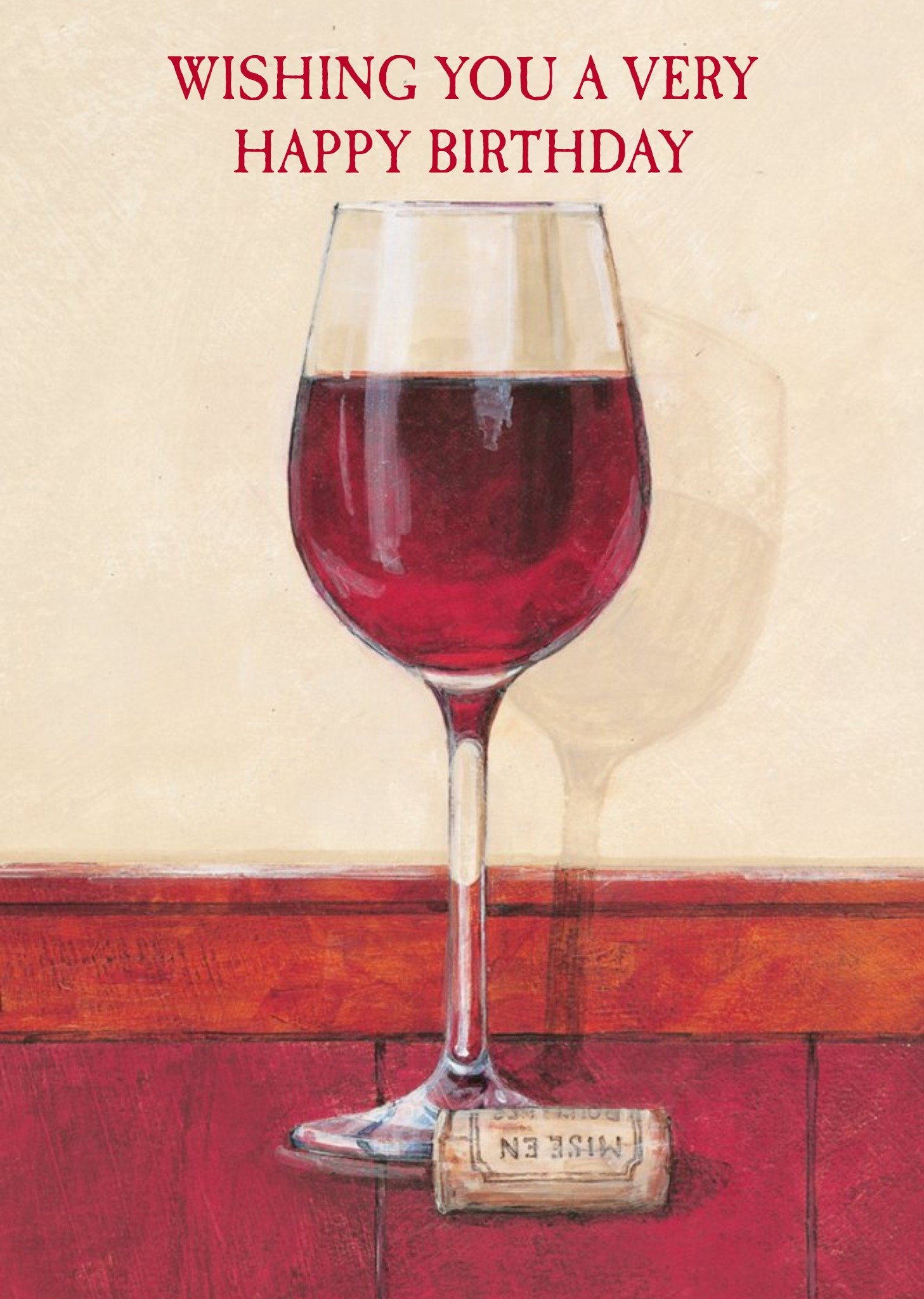 Ling Design Wine Birthday Card, Large