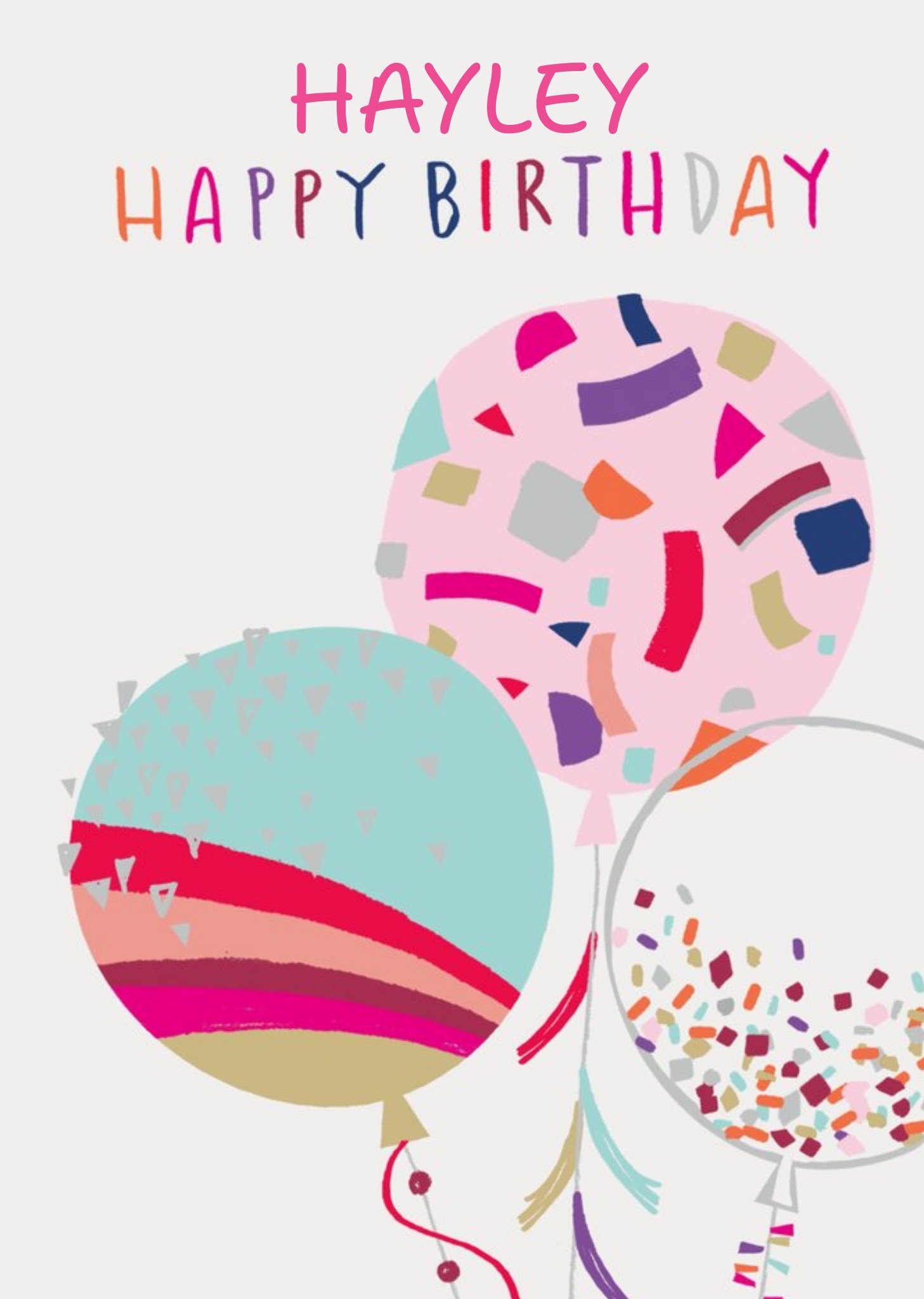 Moonpig Illustration Of Colourful Balloons Birthday Card Ecard
