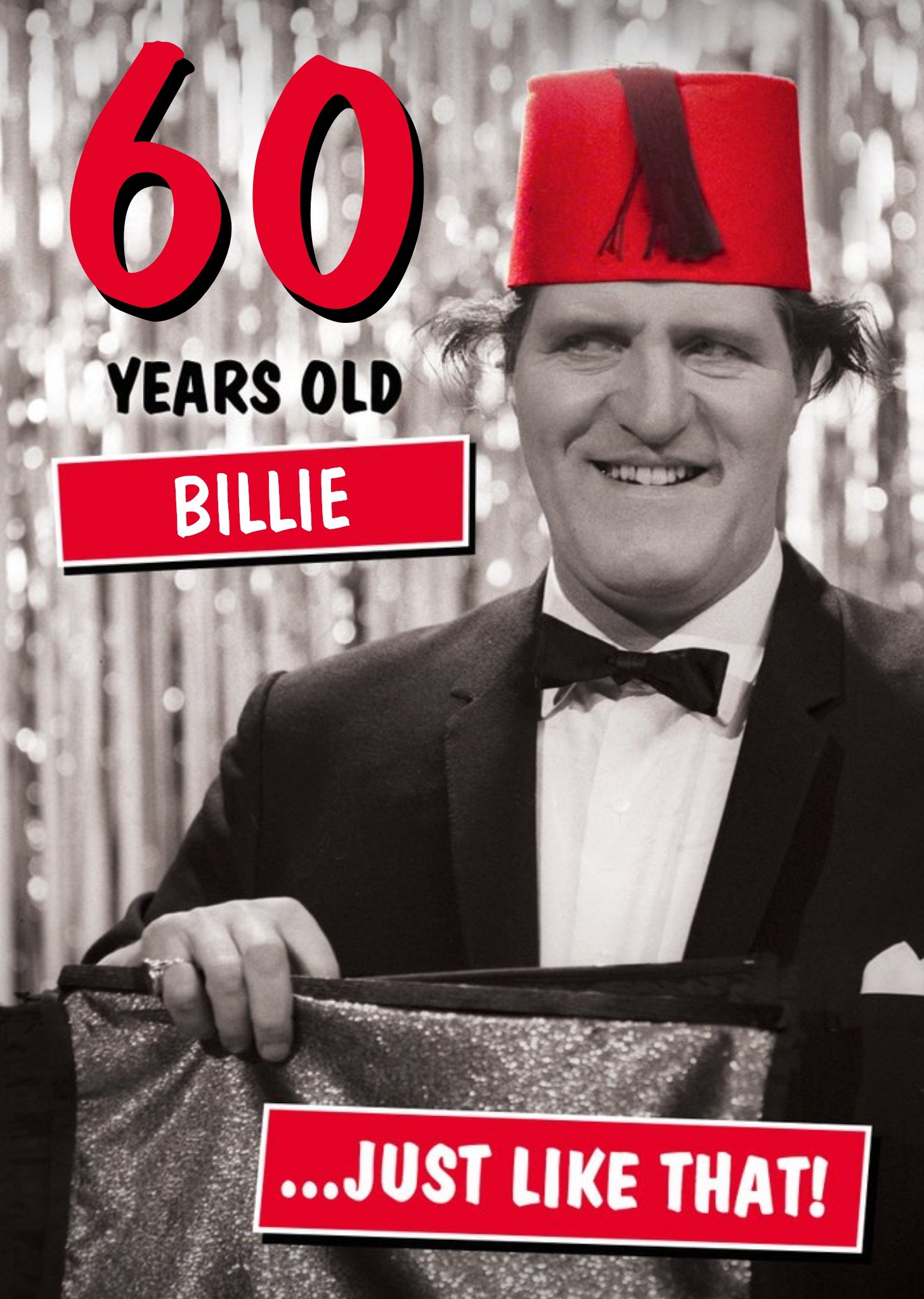 Other Funny Danilo Tommy Cooper 60th Birthday Card, Large