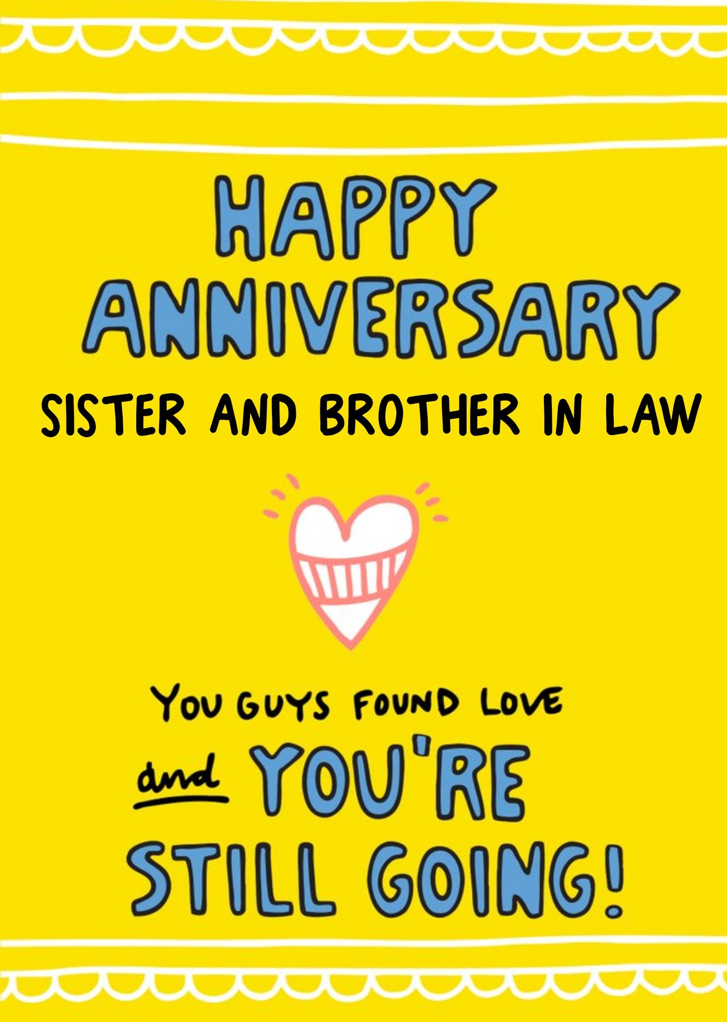 Moonpig You Guys Found Love Sister And Brother In Law Anniversary Card Brother-In-Law, Large