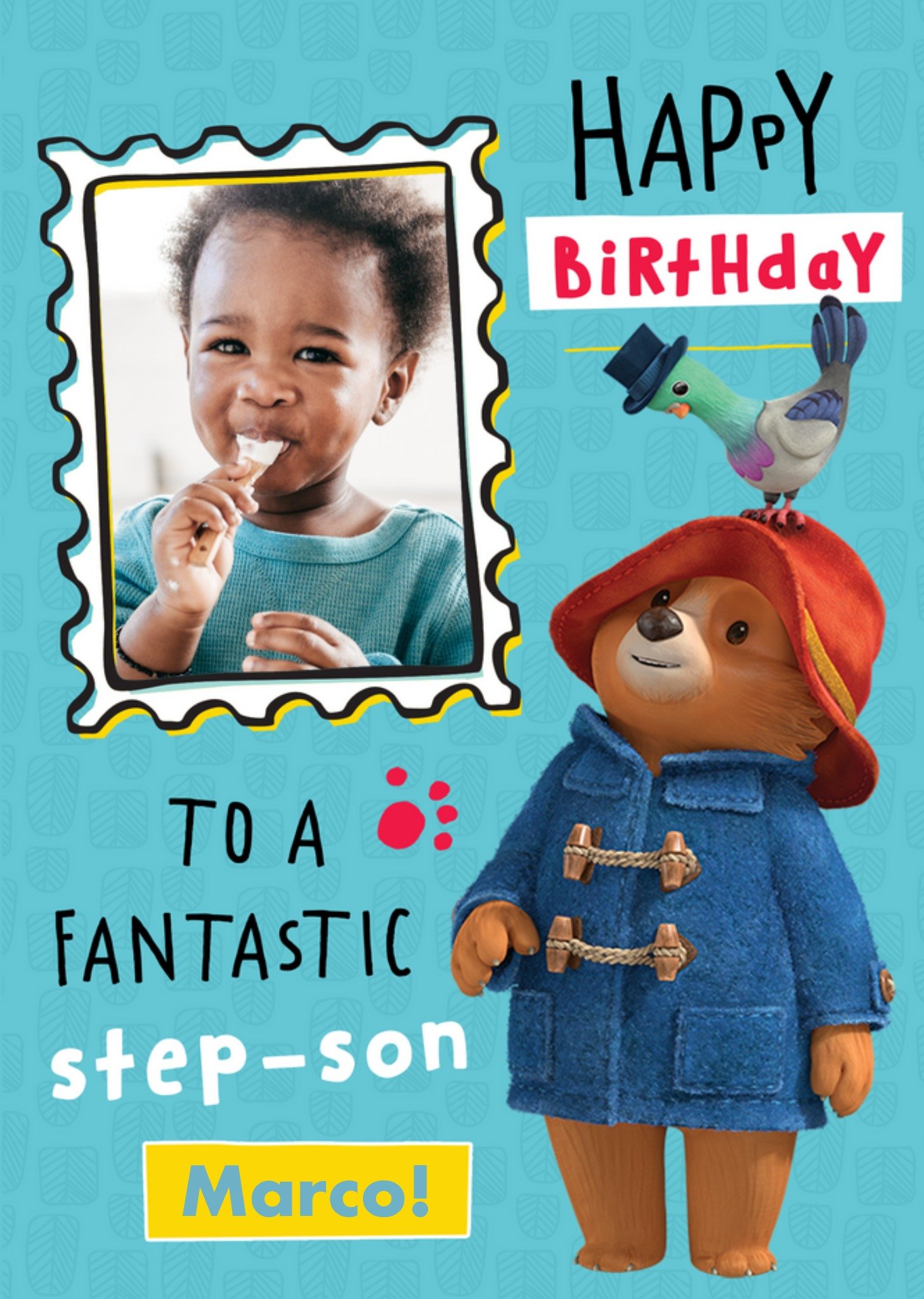 Paddington Bear Fantastic Stepson Photo Upload Card Ecard