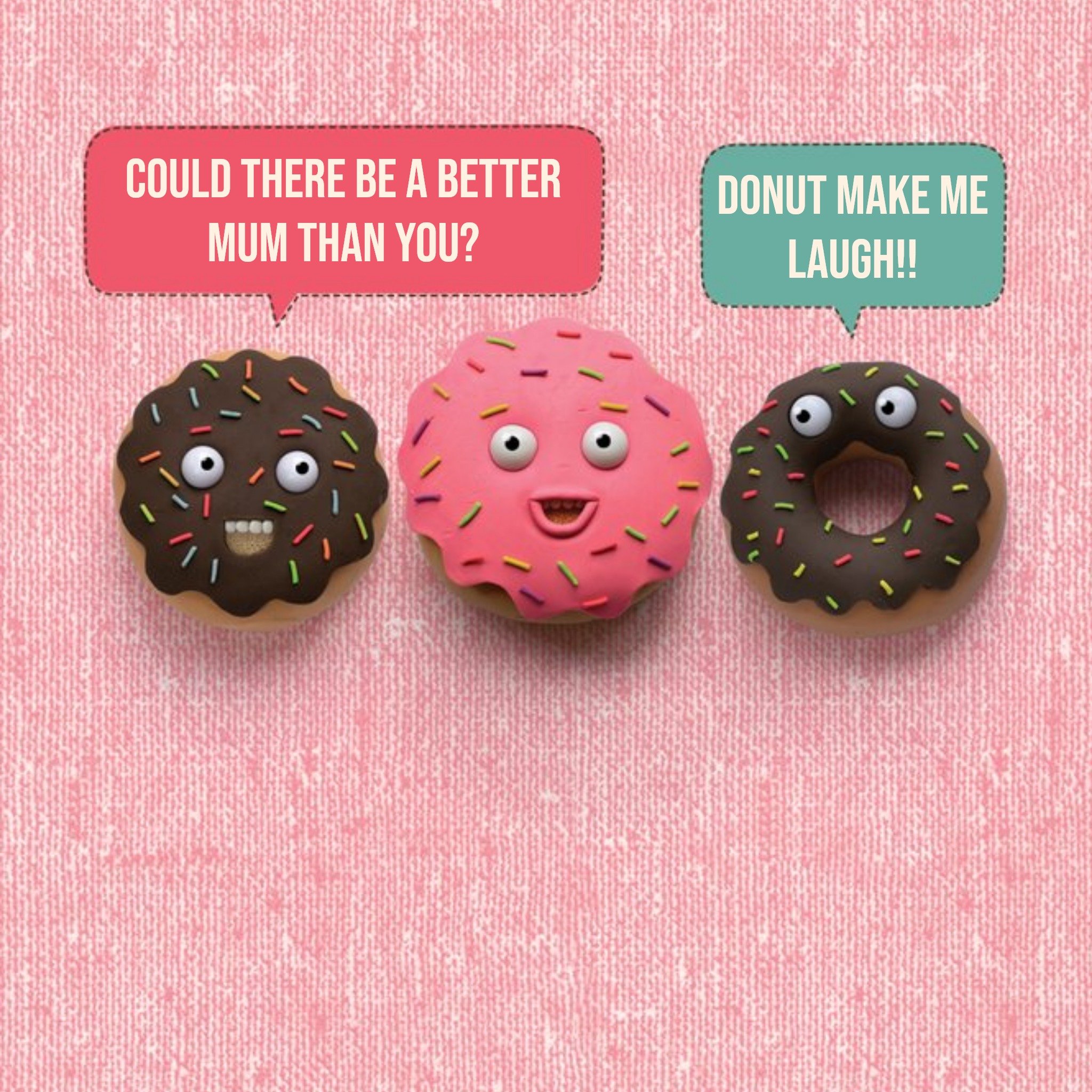 Moonpig Donut And Cupcake Pun Mothers Day Card, Square